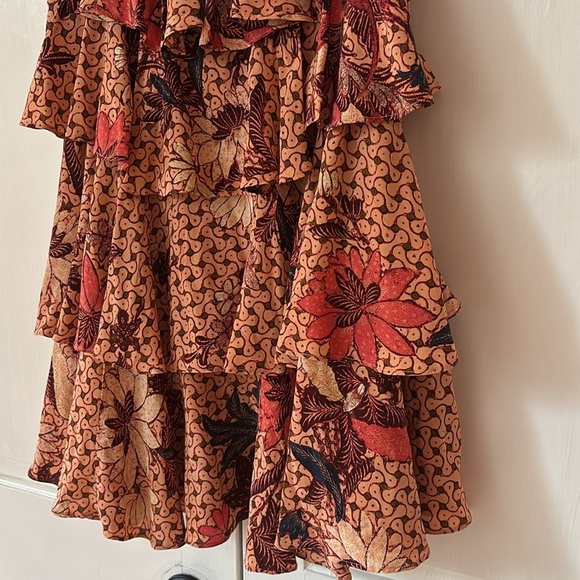 Ulla Johnson Ayla Mini Dress SILK Flutter Floral Tropical Ruffle NEW NWT Size 8 - Picture 6 of 17